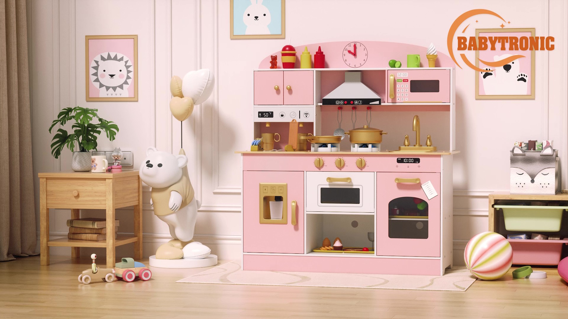 その他 MODERN KITCHEN CHILDREN PLAY HOUSE Step2 Modern Metro Blue Brown and White Kitchen includes 33
